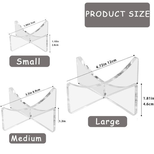 AcrylAcrylic Basketball Stand ??3-Pack Clear Ball Display Holder for Basketball, Football, Soccer, Volleyball, Rugby & Moreic Ball Stand for Display