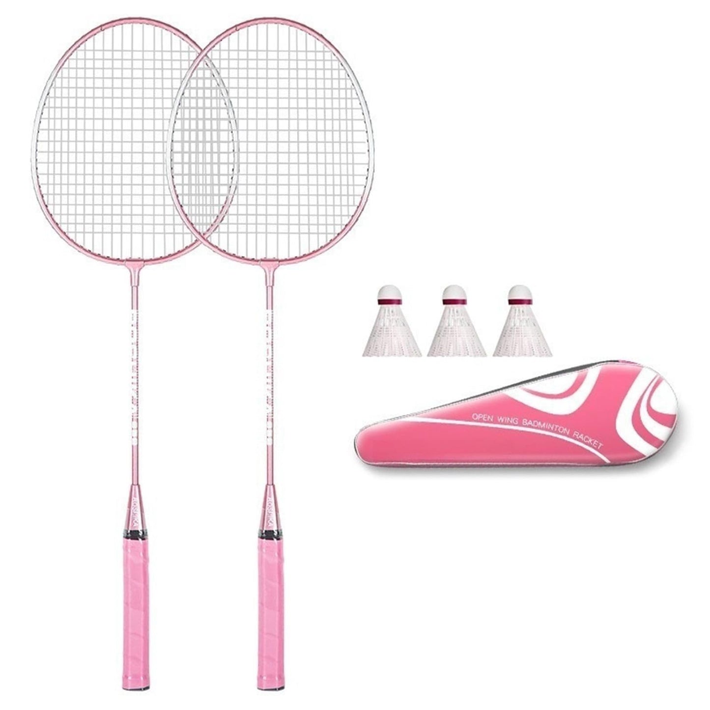 1Pair Light Weight Badminton Racket Set Professional Double Badminton Racquet Shuttlecocks Racquet For 2 Players Playing
