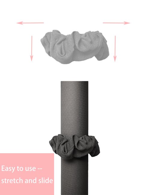 Yoga Mat Scrunchie - Holds Your Yoga Mat in Style - Adjustable & Stretching Fabric - Fits All Standard Yoga Mats Dark Gray