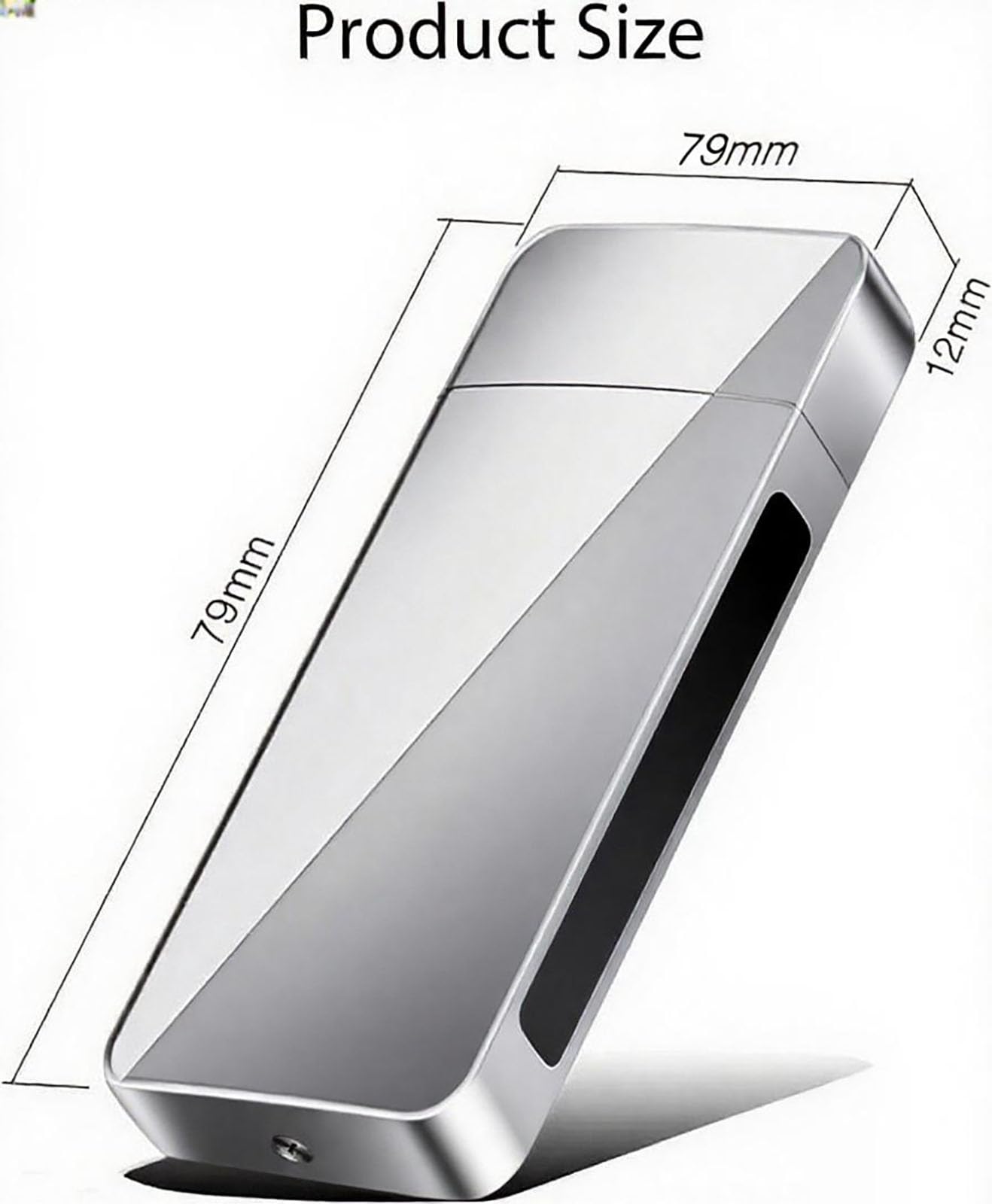 Spinning Arc Plasma Lighter - USB Rechargeable Electric Lighter with LED Display, Pocket- Size Design for Camping, Candles, Outdoor (Silver)