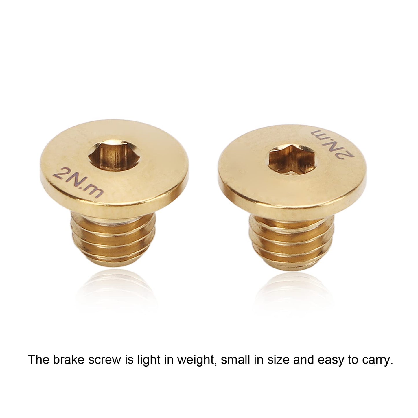 Keenso Oil Cylinder Lid Bolt,Titanium Alloy Lightweight Hydraulic Brake Screw for M7000 M8000 M9000 M9020 (Gold)