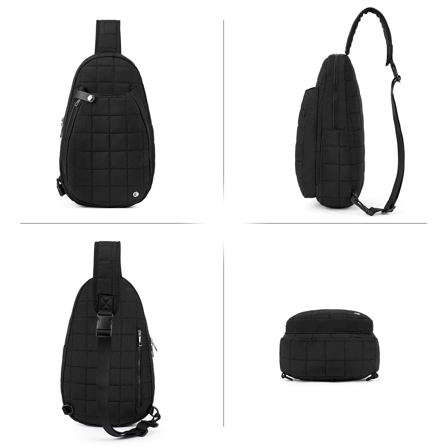 CLUCI Pickleball Bag for Women, Quilted Crossbody Bags for Women Men, Puffer Travel Sling Bag