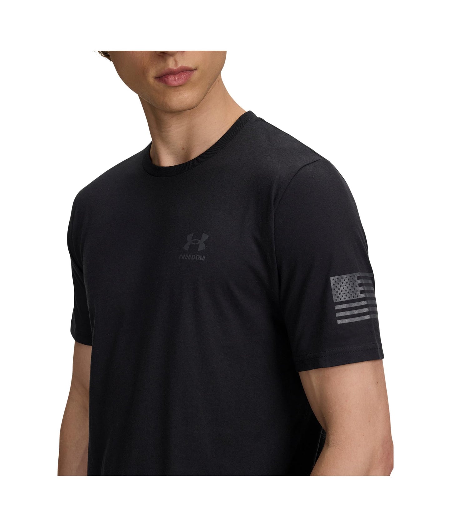 Under Armour Men's Freedom Flag Short Sleeve T Shirt, (002) Black / / Castlerock, 4X-Large