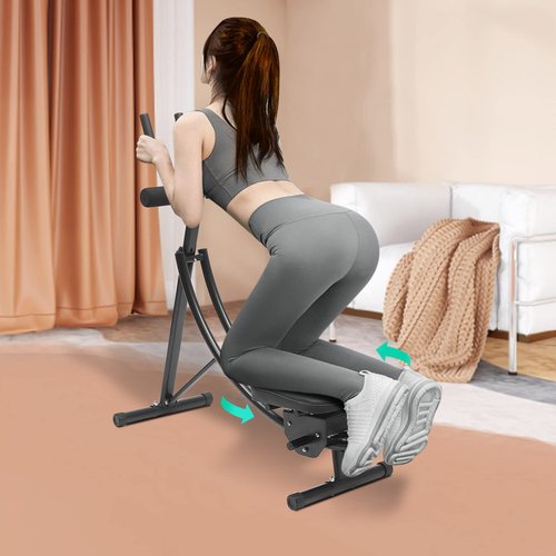 Erhdexzhg Ab Machine,Foldable Core & Abdominal Exercise Machine,Adjustable Ab Trainer Machine with Smart Screen,Abdominal Fitness Equipment for Home Gyms,0-180°Cushion Rotation Angle