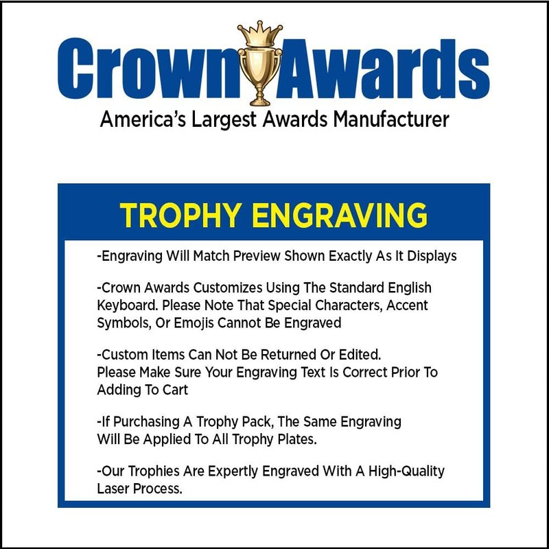 Crown Awards Megastar Gold Star Trophies, Personalized Gold Star Trophy with Custom Engraving Included