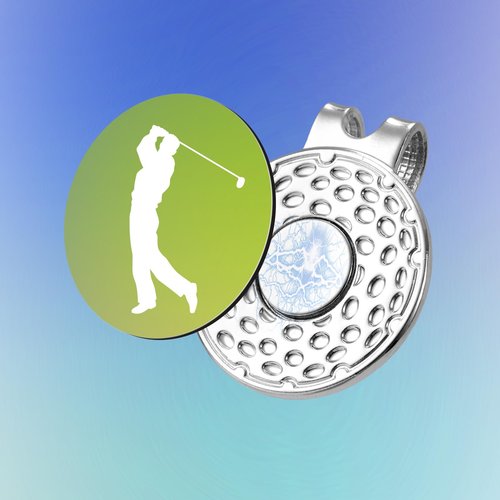 6pcs Magnetic Golf Ball Marker Hat Clips, Metal Strong Magnetic Clips Holder Golf Decoration Accessories for Hats, Pants, Bags, Gloves, Belts, Novelty Gift for Men Women (Silver)