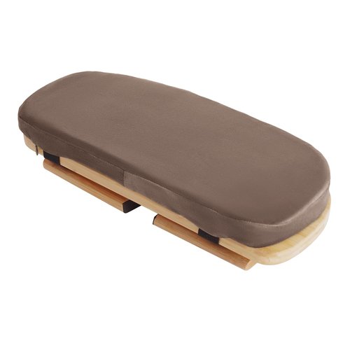 Bamboo Meditation Bench, Foldable & Ergonomic Meditation Stool, Portable Prayer Bench with Cushion, Comfortable Kneeling Chair for Kneeling or Sitting, Coffee