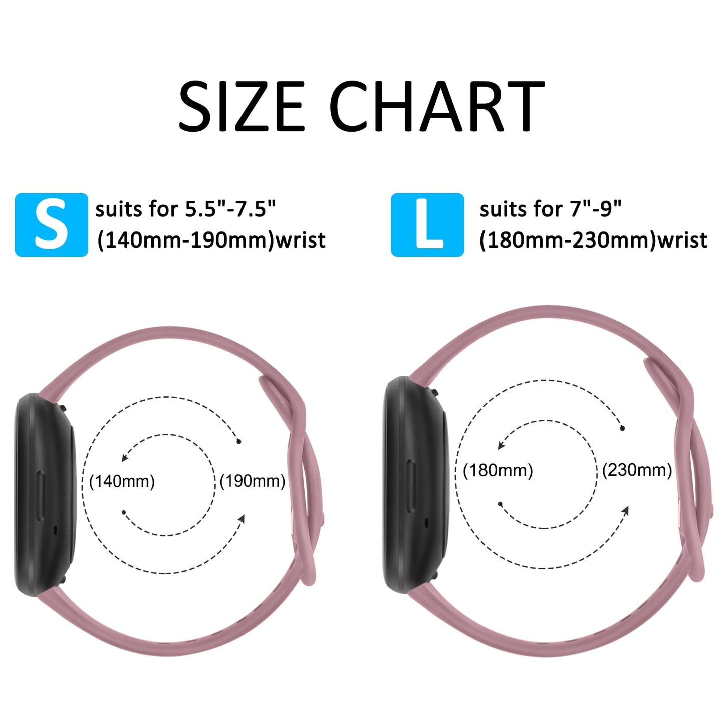 3 PACK Sport Band Compatible with Fitbit Sense 2 / Versa 4, Classic Soft Straps for Fitbit Sense / Versa 3 Smart Watch (Small, Starlight/Milk Tea/Smoke Violet)