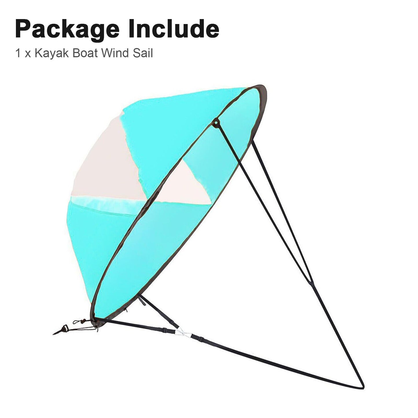 IFFANY 42"" Portable PVC Downwind Wind Paddle Instant Popup Board Sail Kayak Accessories, 1, blue