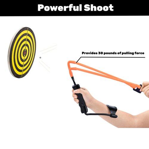 DADONFANG Professional Slingshot Set for Adults - A Simple but Powerful Hunting and Shooting Slingshot with a Sturdy Sling Shot Bow, 2 Packs of Slingshot Ammo, and a Slingshot Band.