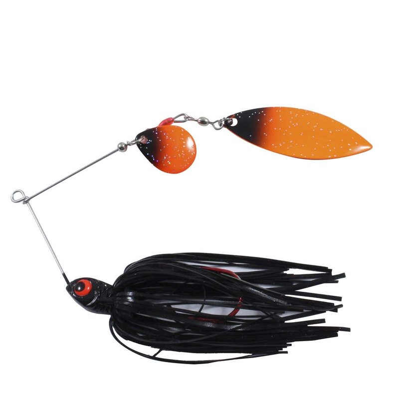 Northland Fishing Tackle Reed Runner Tandem Spin - Premium Spinner Baits for Freshwater - Lures for Bass, Pike, and Musky, White Shad, 3/8 Oz