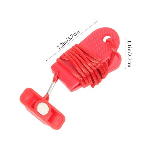 Treadmill Universal Safety Key Treadmill Magnet Lock Fitness Replacement Kit Sports Treadmill Emergency Stop for Running Machine Accessories Red