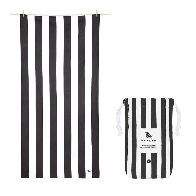 Dock & Bay Beach Towel - Quick Dry, Sand Free - Compact, Lightweight - 100% Recycled - Includes Bag - Cabana - Set E (4), Large (160x90cm, 63x35)