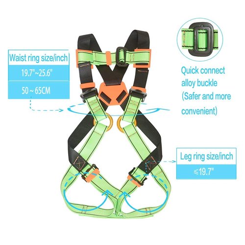HeeJo Kids Body,Climbing Youth Safety Zipline Climbing Belts for Outdoor Expanding Training 7~13 Years