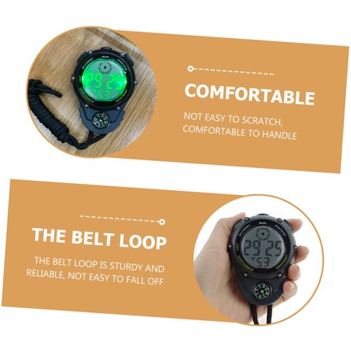 POPETPOP Electronic Stopwatch with Backlight Large Screen Abs Material Portable Timer for Training and Competitions Timekeeping Watch for Running and Swimming