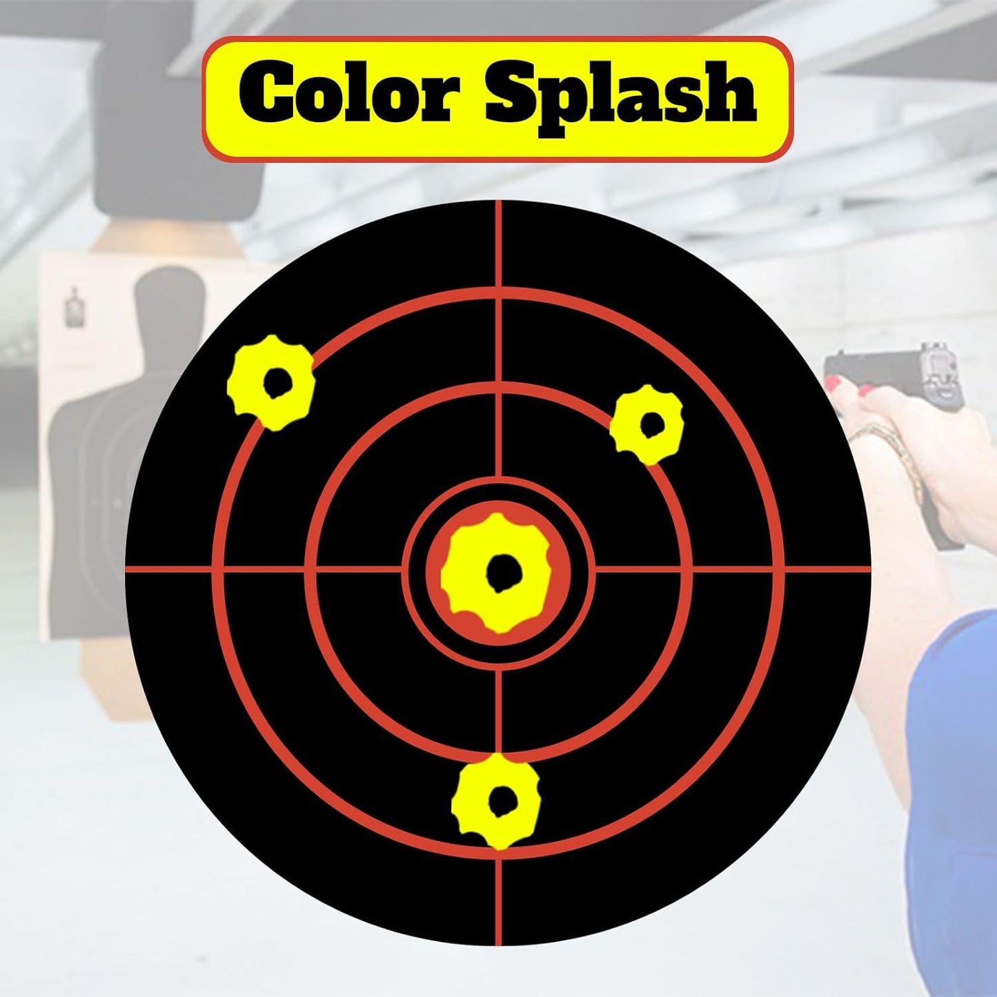 3 Inch/4 Inch Splatter Targets, Adhesive Shooting Target Stickers for BB Gun, Pellet Gun, Airsoft, Pistol, Rifle Shooting Practice (200/250/400/500Pack)
