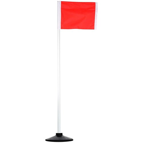 CHAMPRO 1" Corner Flags with Rubber Bases (Set of 4), Red