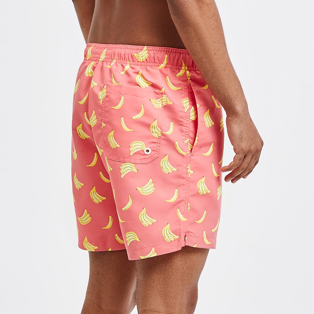 maamgic Mens Swim Trunks Quick Dry Swim Shorts with Mesh Lining Funny Swimwear Bathing Suits 7inch Banana Small