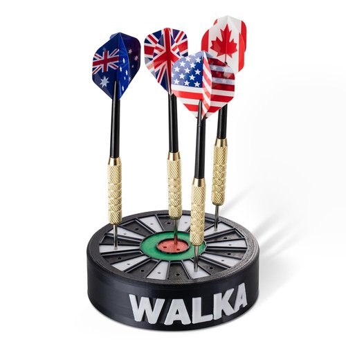 callie Personalized 3D Printed Dartboards Compact Arched Dart Holder with Name, Custom Dartboard Pattern Dart Holder with Text and Base, Desk Decor for Men (Dart Holder 2)