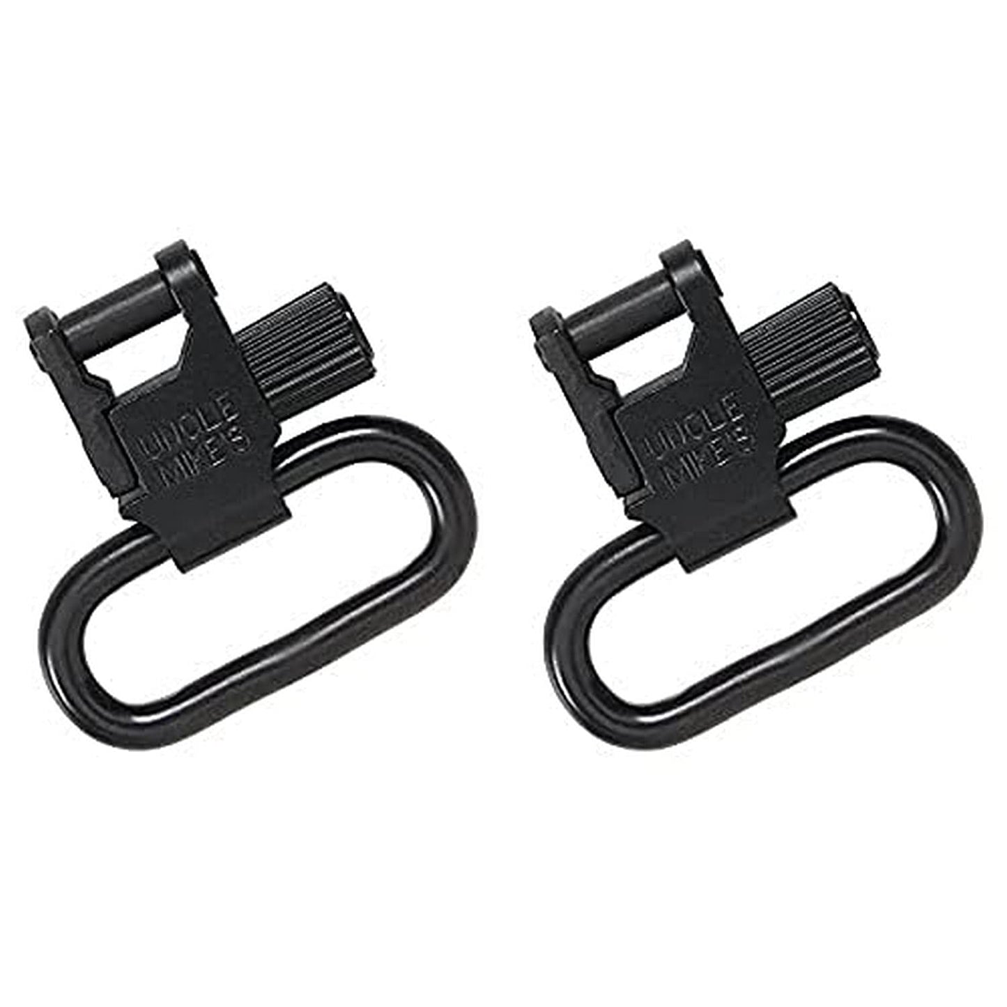 Uncle Mike's Tri-Lock Quick Detach Blued Sling Swivel Set, 1 1/4-Inch, Black
