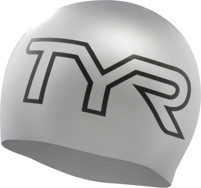 TYR Adult Wrinkle Free Silicone Swim Cap for Drag Reduction and Hair Protection