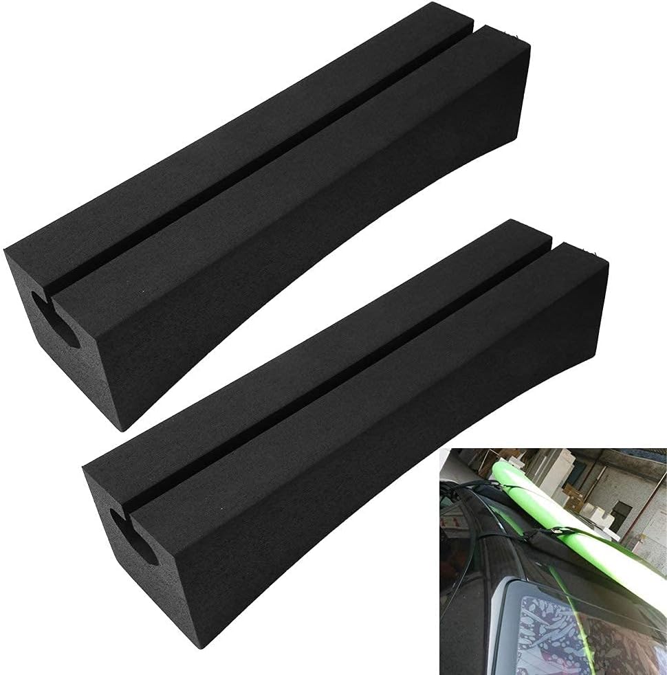 Jadeshay Car Roof Rack Pads for Surfboards, Kayaks and SUPs, Universal Soft Lightweight & Durable PE Car Top Crossbars, Easy to Install Portable Roof Racks