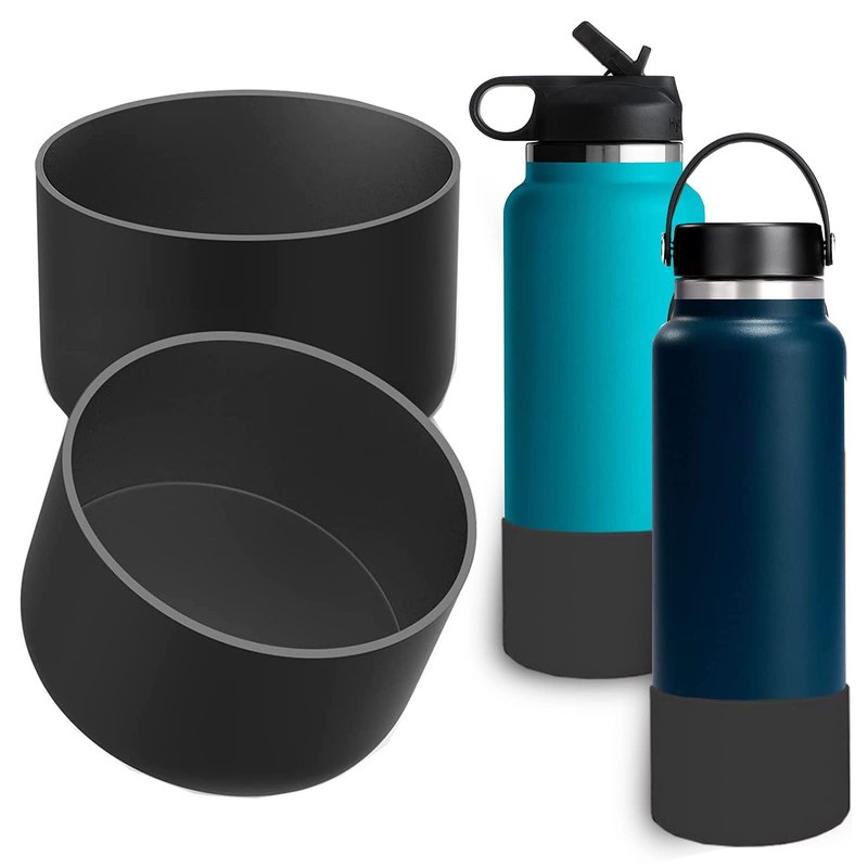 Boot for Hydro Flask 32 oz 40 oz, Thermoflask, Iron Flask, and the 32-40 oz water bottles (bottom width 3.5"-3.6"), Black