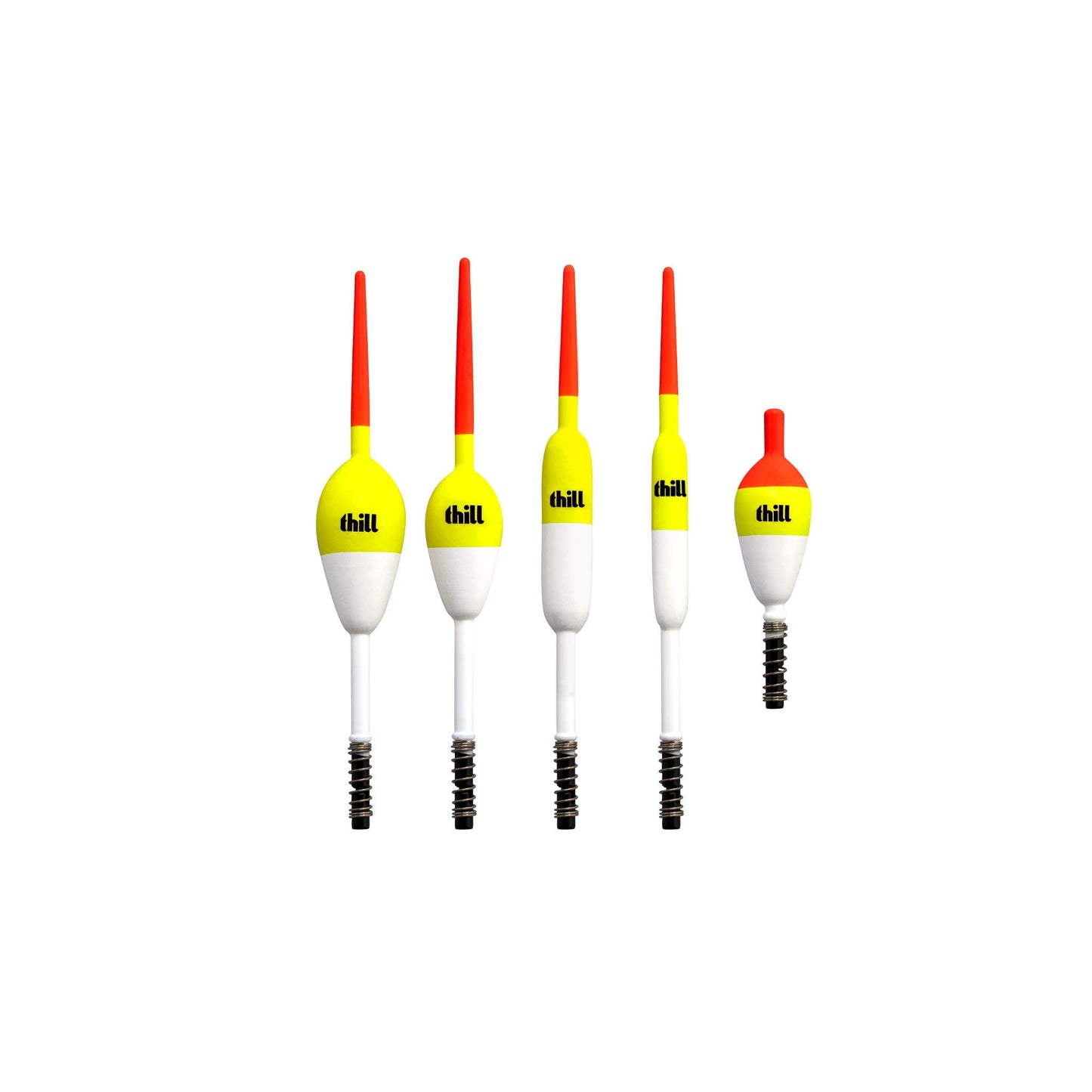 Thill America's Favorite Float Fishing Bobber with Buoyant Balsa Wood Body, Great for All Fish Species, Fishing Gear and Accessories, 5-Pack Assorted, Spring Float