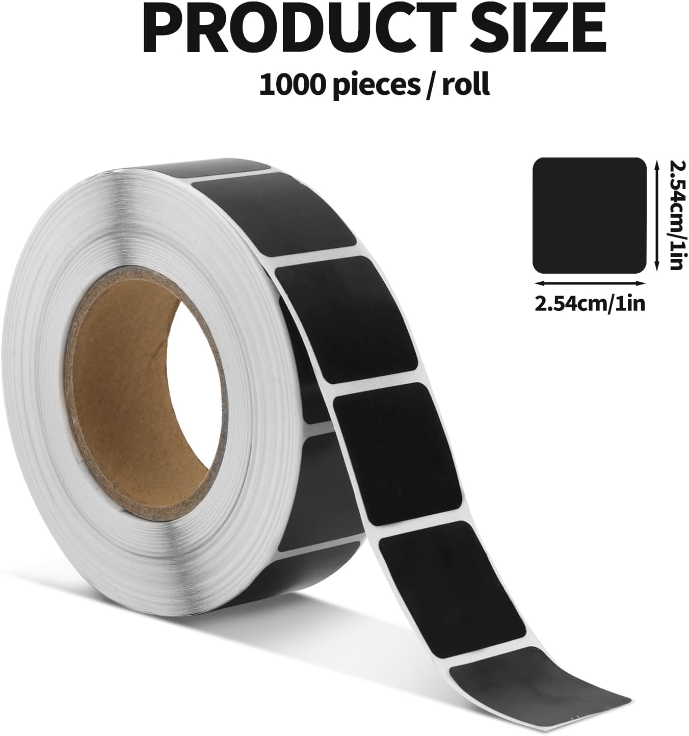 2000pcs/2 Rolls Target Pasters, 1 Inch Self-Adhesive Target Stickers Tape Square Shooting Cardboard Paper Targets Label Marker for Shooting Range Practice