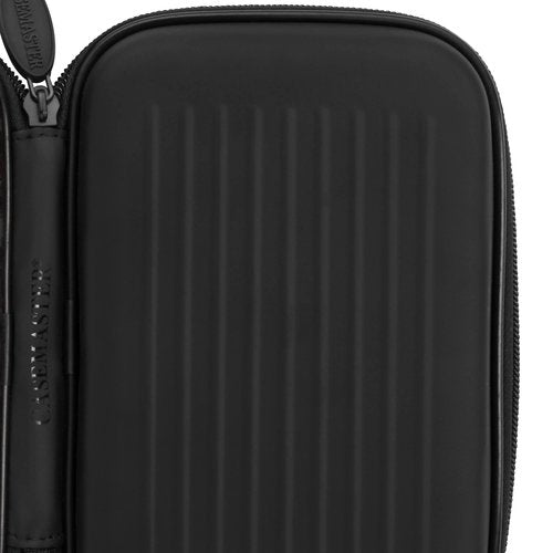 Casemaster Sentry 6 Dart Case - Slim, Holds Extra Accessories, Tips, Shafts and Flights - Compatible with Steel and Soft Tip Darts - Impact & Water Resistant TacTech Shell - Blue Zipper