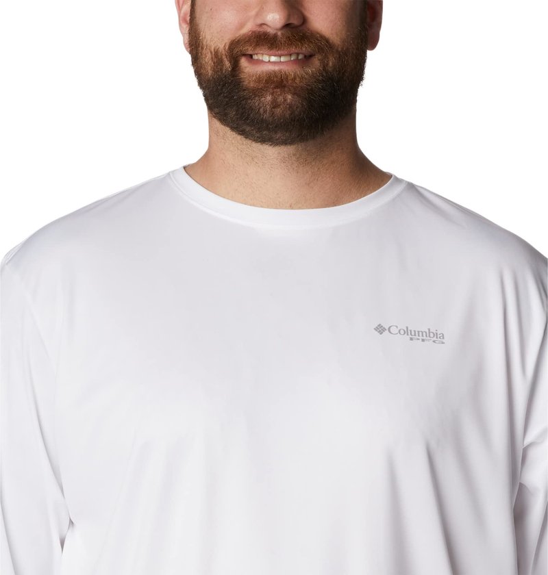 Columbia Men's Terminal Tackle PFG State Triangle Long Sleeve, Moisture Wicking, Uv Sun Protection