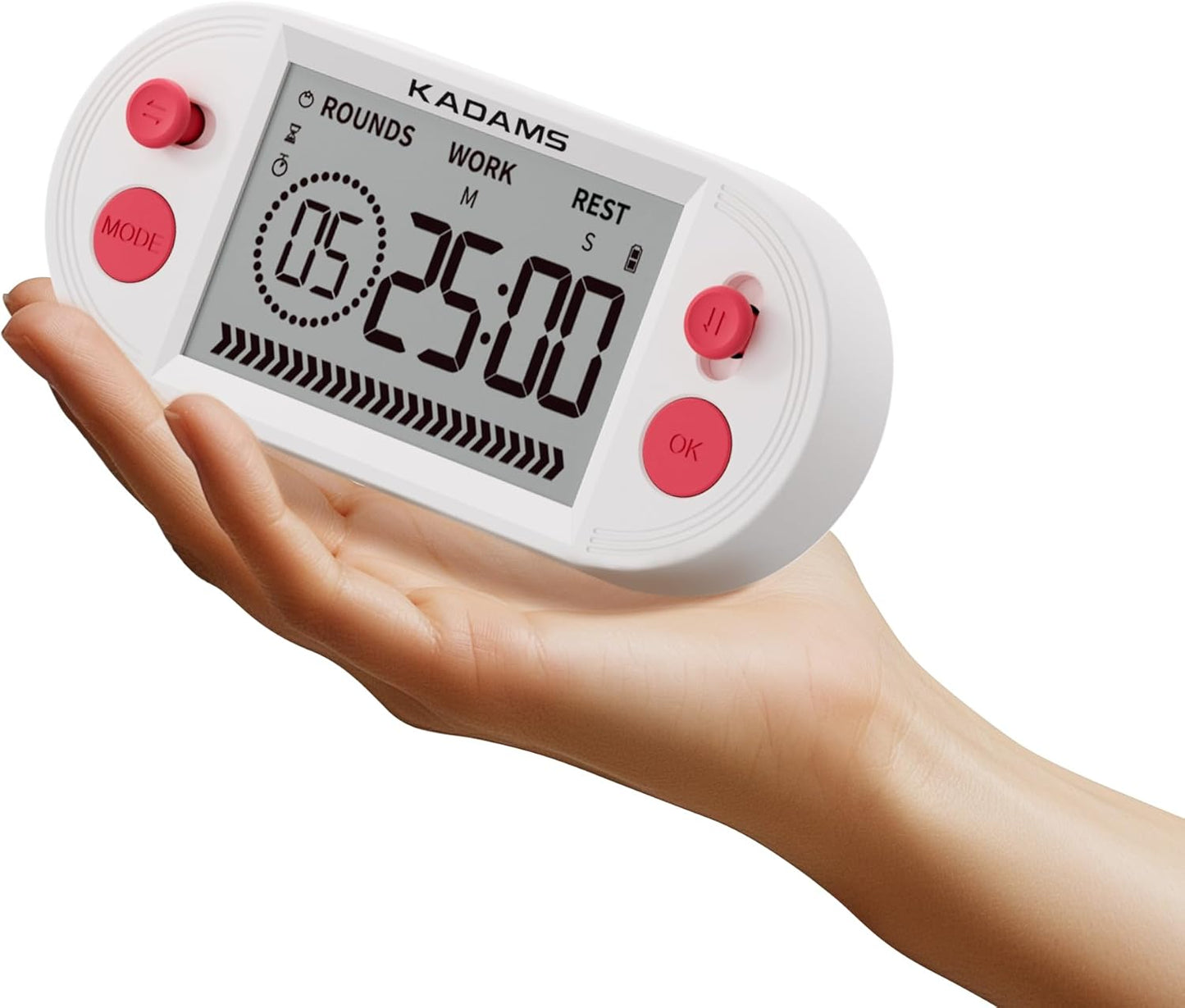 KADAMS Pomodoro Timer with Interval Countdown - Study, Gym & Exercise Timer with Magnets Stand (Blue)