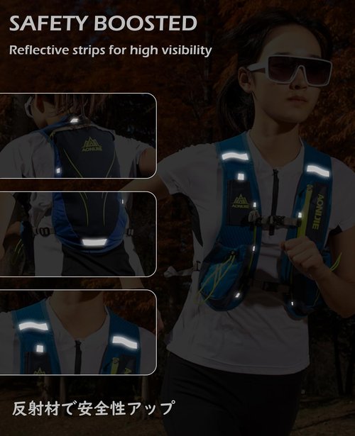 TRIWONDER Running Vest for Men Women Hydration Backpack Water Pack 5.5L Lightweight Runner Marathon Trail Hiking Cycling (02 Black 5.5.5L - with 2L TPU Water Bladder)