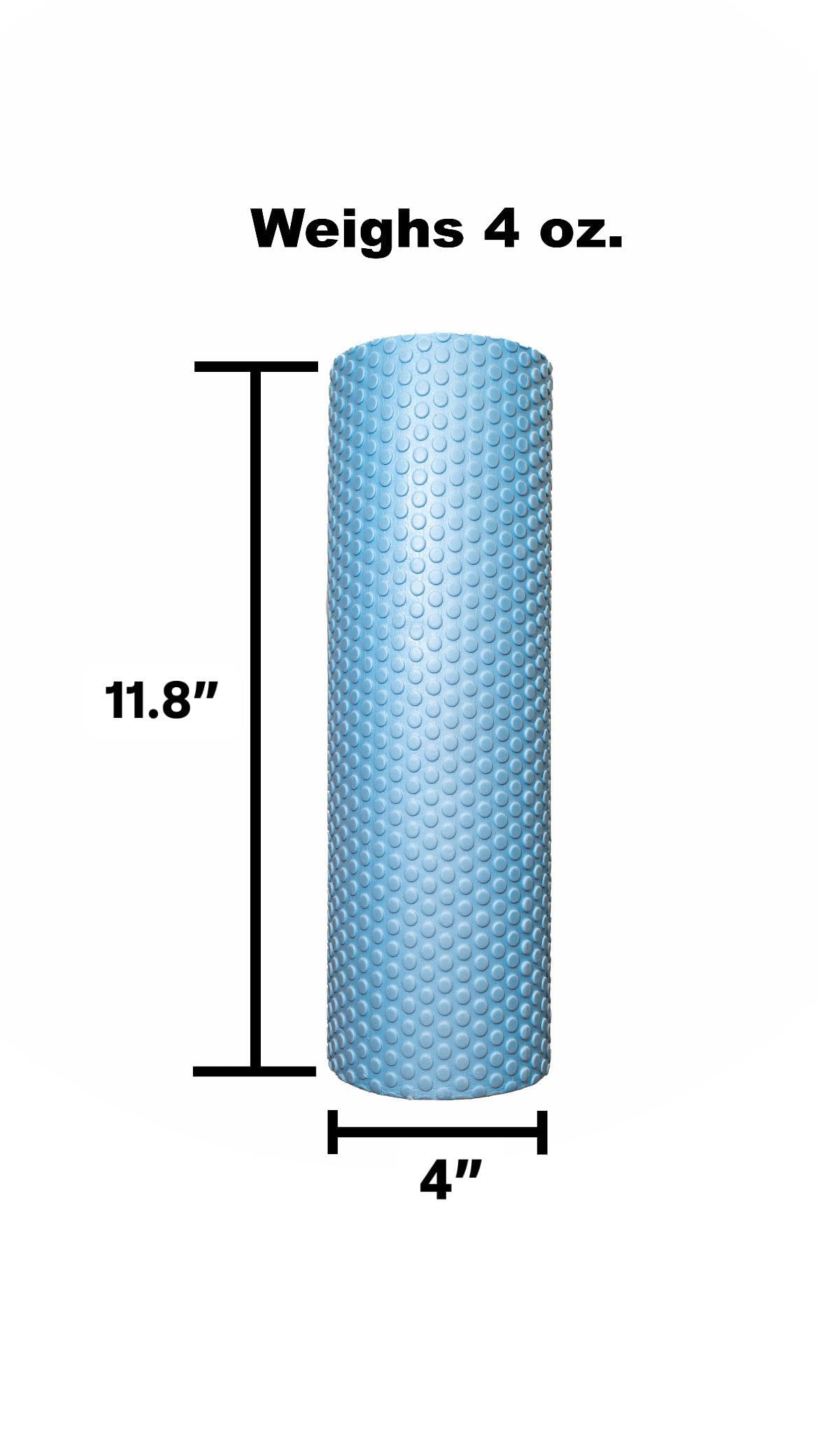 11.8 Inch Medium Density Foam Massage Roller - Light Blue Trigger Point Massage Roller for Deep Tissue Excercise, Massage and Recovery by GolgiStim