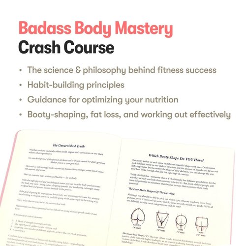 Badass Body Goals: Booty Shaping & Resistance Training Fitness Journal. 10-Week Circuit Training & Personal Resistance Training Program and Fitness Planner by Jennifer Cohen & Habit Nest.