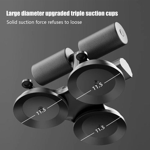 Sit Up Bars Floor, Push Ups Equipment with Strong Suction Cups, Multifunctional Portable Fitness Trainer, Compact Abs Assistant Device, Ideal for Men Women Indoor Outdoor Travel