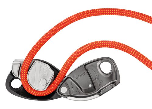 PETZL GRIGRI+ Belay Device with Cam-Assisted Blocking and Anti-Panic Handle, Suitable for Learners and Intensive Use - Orange