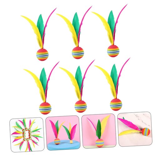 TOYANDONA 6pcs Wear-Resistant Interactive Badminton Shuttlecock for Boy Girl Plaything to Coordination and Fitness for Birthday and Daily Activities