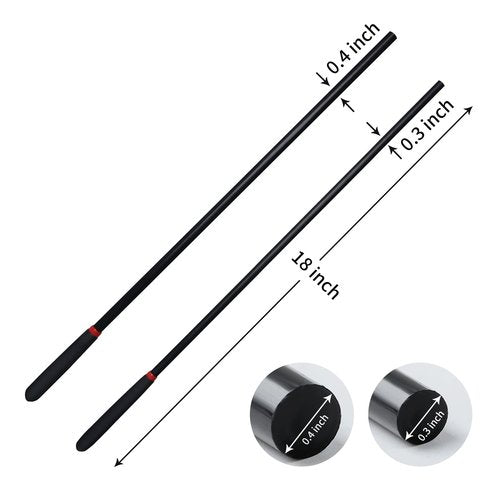 18-inch Horse Riding Crop 2-Piece Set, Black
