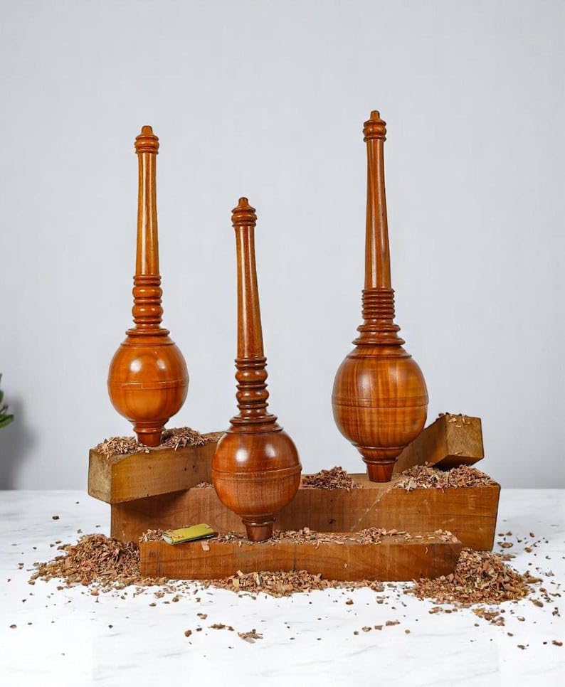 Indian Wooden Gada Mace, Traditional Rosewood Exercise Club, Strength Training Equipment (Brown, 14 kg or 31 lbs)