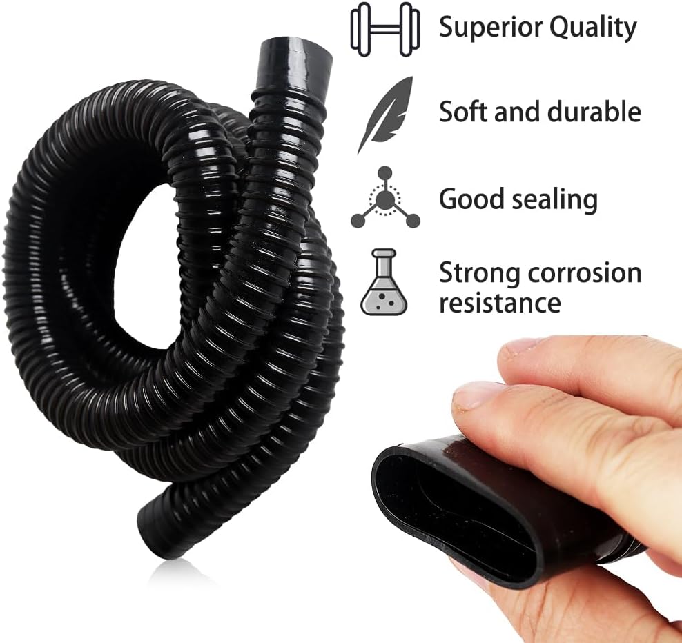 12v 1100GPH Boat Bilge Water Pump, 1-1/8 Inch Dia Bilge Pump Plumbing Kit, 6.5 FT Bilge Pump Hose, 2 Stainless Steel Clamps and Thru-Hull Fitting (Five-Piece)