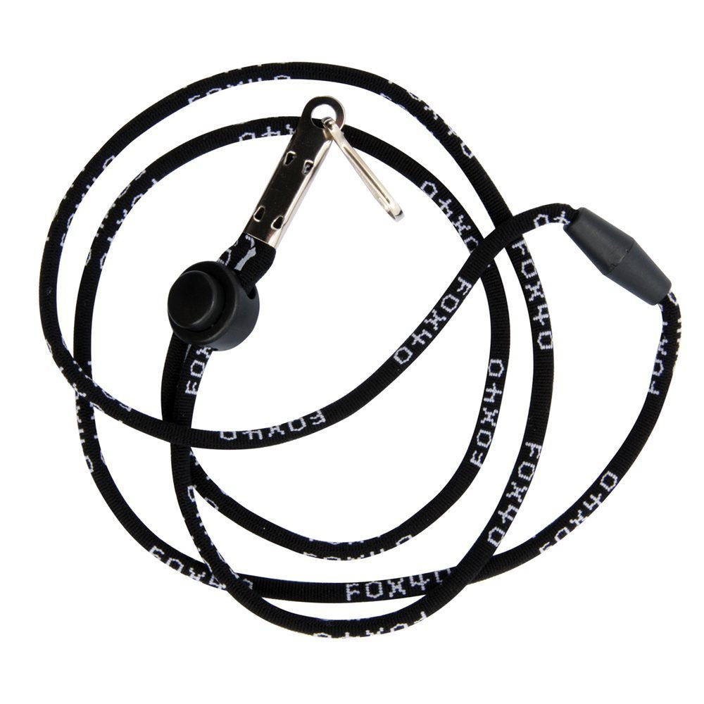 Fox 40 Breakaway Lanyard, Black - 100-0001, Rubber