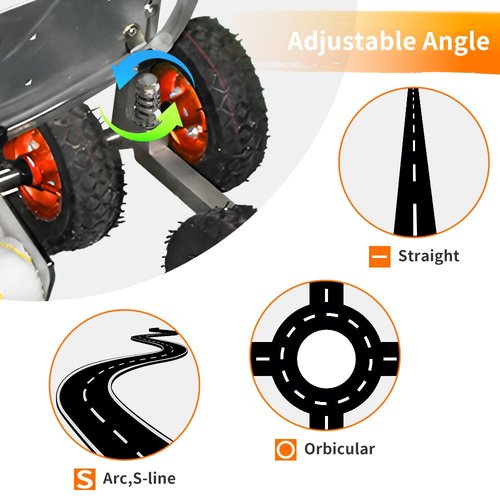 BAUSATZ Line Marker Machine, Field Concrete Paint Line Marking Machine, Lane Marking Applicator with Circle Tool,Oversized Off-Road Wheels for Outdoor Terrain