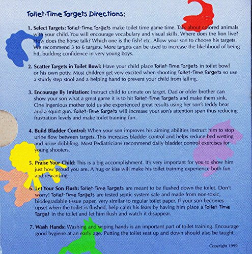 Toilet Training Targets for Boys - Animal Shapes, Fun & Motivational