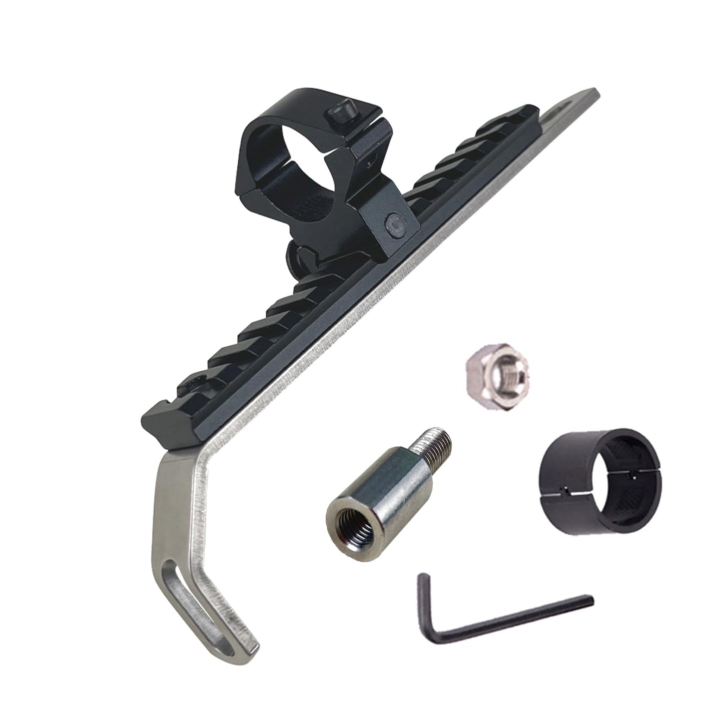 - QI HUO JU - Archery Bow Flashlight Mount Universal Bowfishing Light Mount Stabilizer Holder for Compound Bow Outdoor Hunting Shooting Accessories