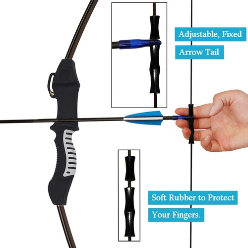 45" Youth Bow and Arrows Set for Kids 8-12 Teens Recurve Archery Beginner Gift Longbow Kit 9 Arrows, 4 Target Face for Backyard Game Age 12-14 14-16 Black