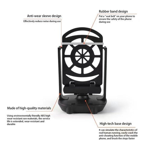 Pedometer Compatible with Go Walker, Mobile Swing Accessory Incubator, Joystick Fast Pedometer Money Making Device (Silent Version, USB Power Supply Supports 2 Mobile Phones)