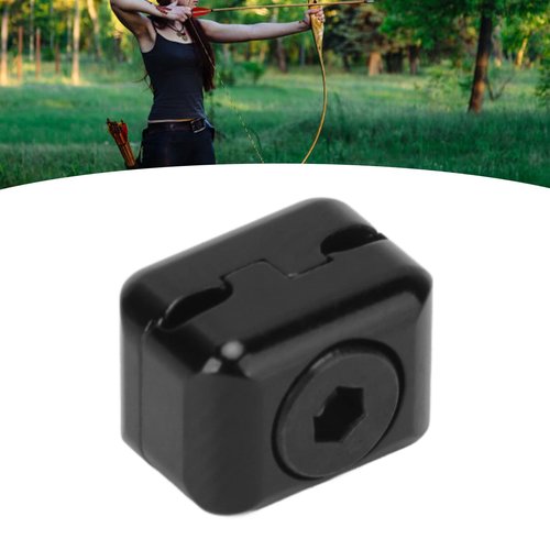 Arrow Rest Cable Clamp - Drop Away Arrow Rest Clamp Buckle - Buckle Metal Fastener Clip - Archery Bowstring Adjustment Knob - for Compound Bow Drop Away (Black)