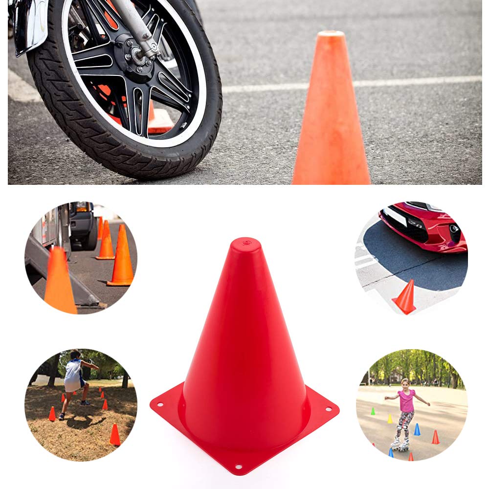 20 PCS 7 Inch Plastic Agility Cones for Kids - Mini Traffic Safety Construction Cones for Party, Drills, Basketball, Soccer - 5 Colors
