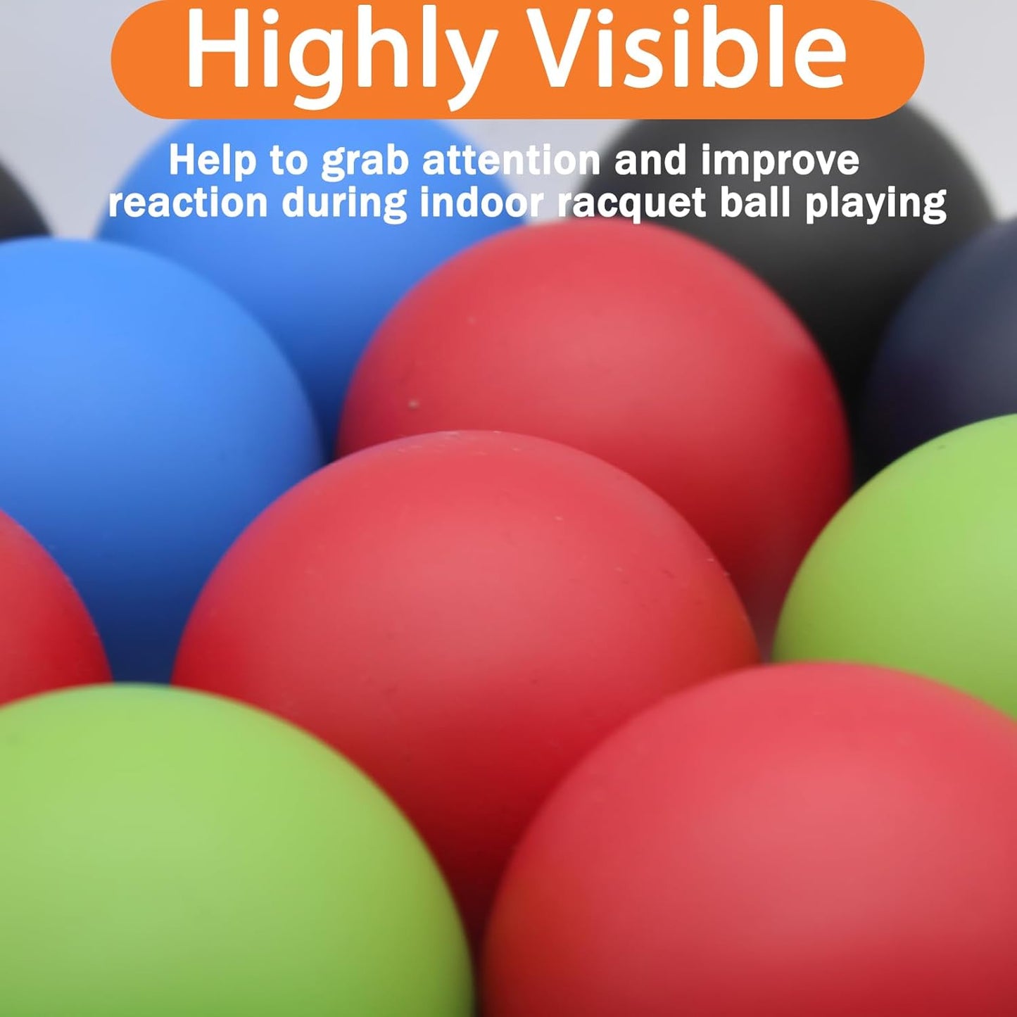 20 Pack Racquetball Multi Colored Racquetballs High Bounce Rubber Racquetballs with a mesh Bag